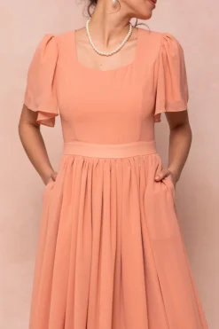 Abbie Dress in Apricot Crush