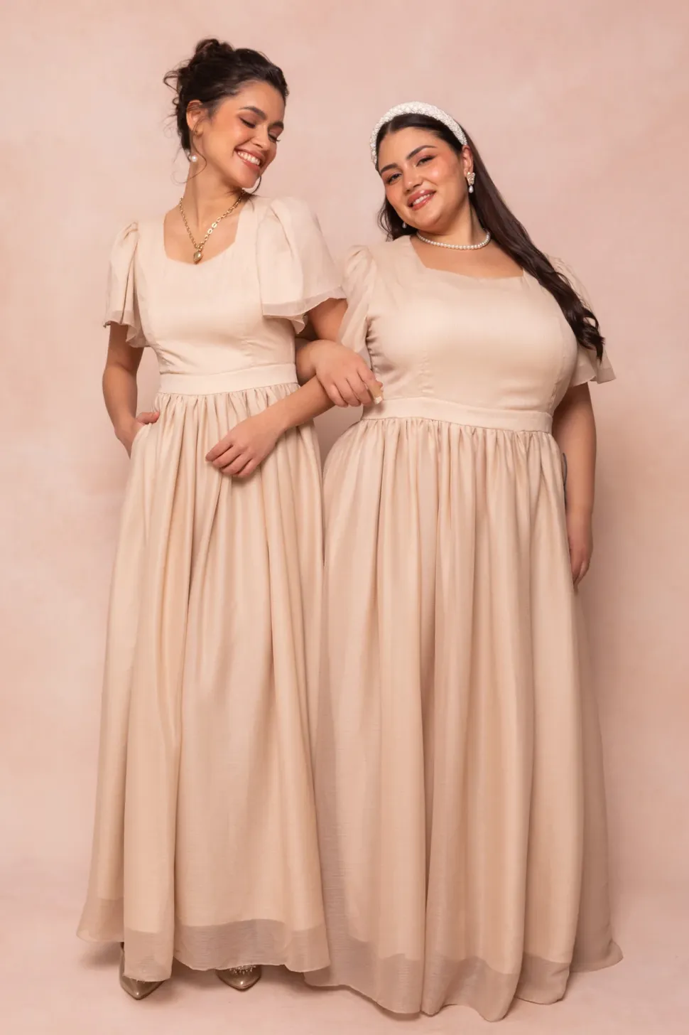 Abbie Dress in Champagne