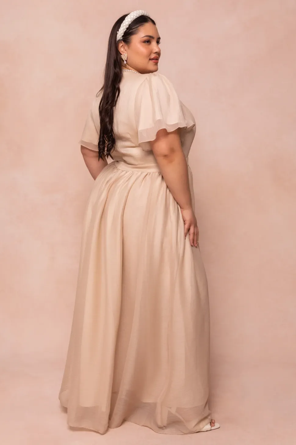 Abbie Dress in Champagne