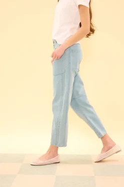 Amanda Pants in Light Wash Denim