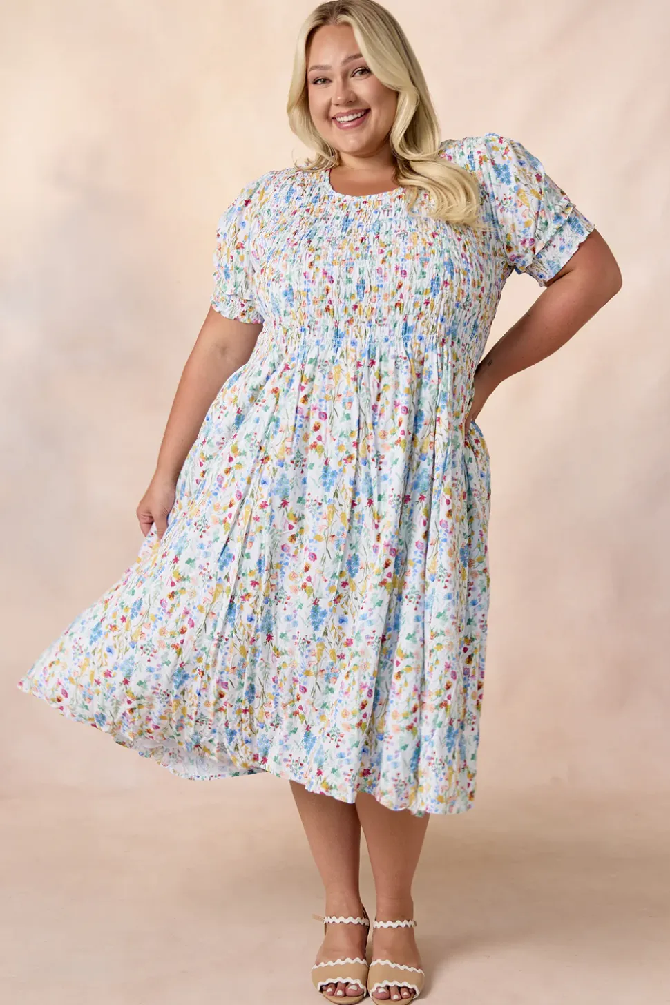 Amelie Dress in Floral Fields