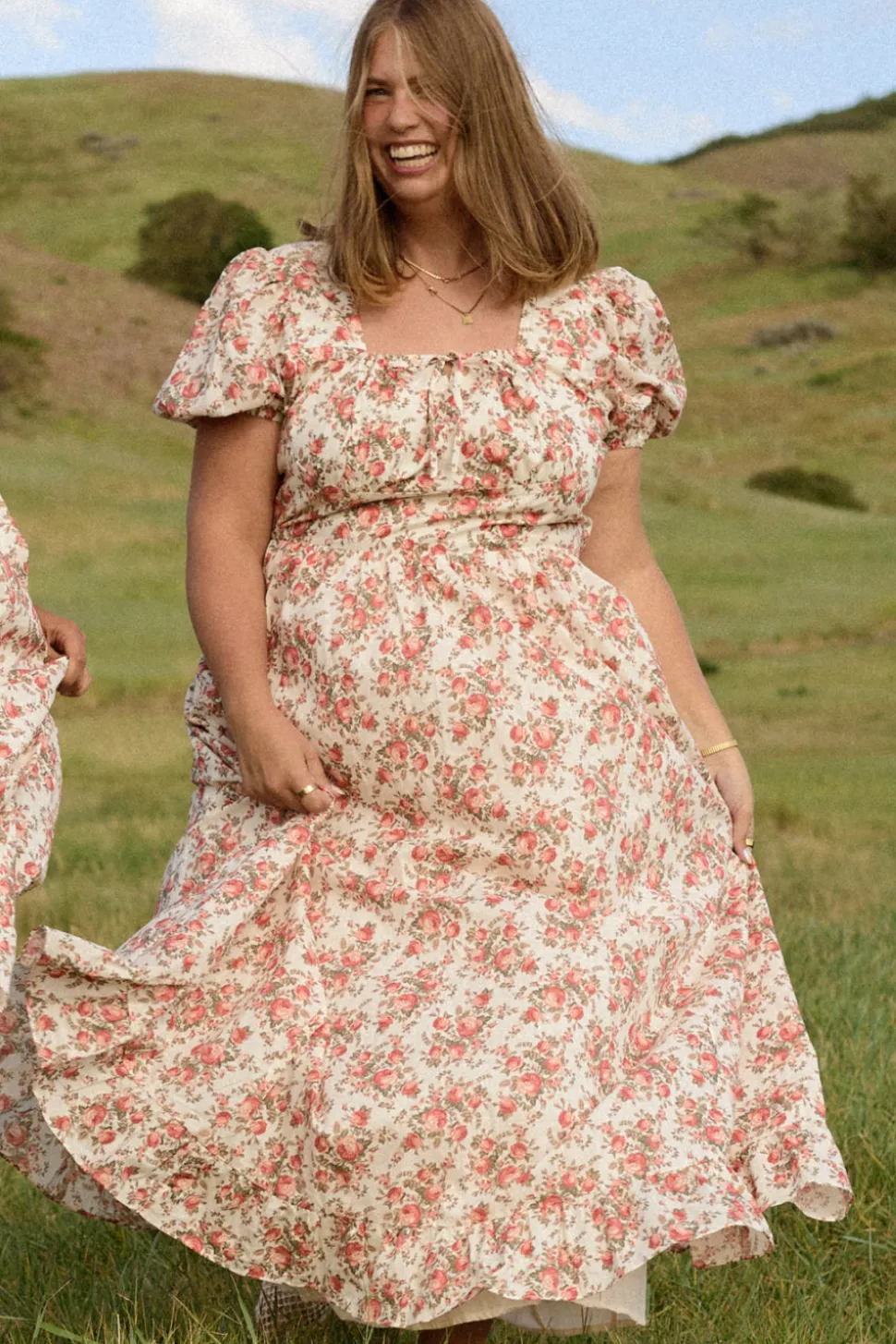 Amira Dress in Ivory Heritage Rose