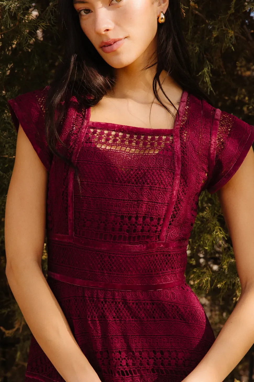 Amory Dress in Burgundy