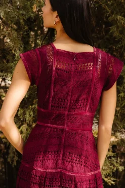 Amory Dress in Burgundy