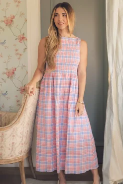 Ana Dress in Blossom Plaid