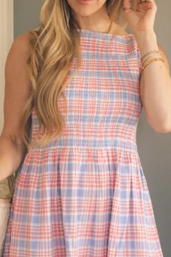 Ana Dress in Blossom Plaid