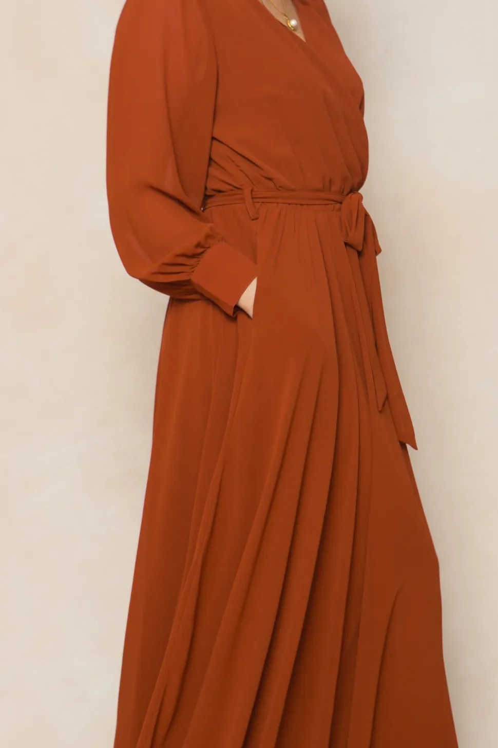 Andie Dress in Amber Chiffon