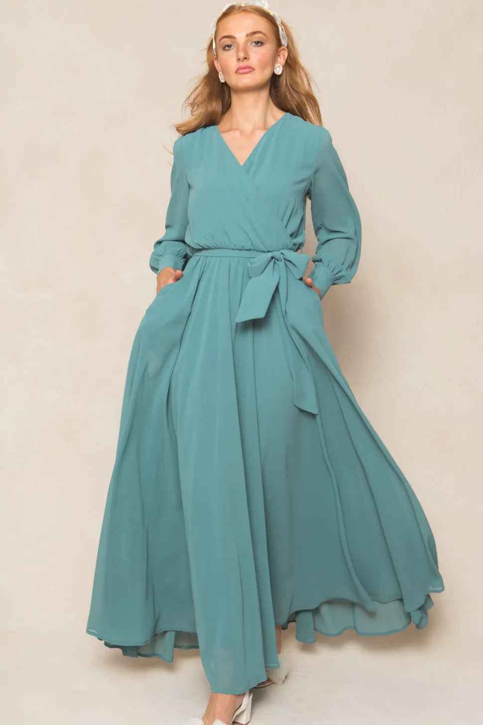 Andie Dress in Seaglass Chiffon