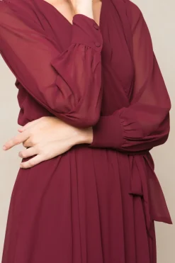 Andie Dress in Wine Chiffon