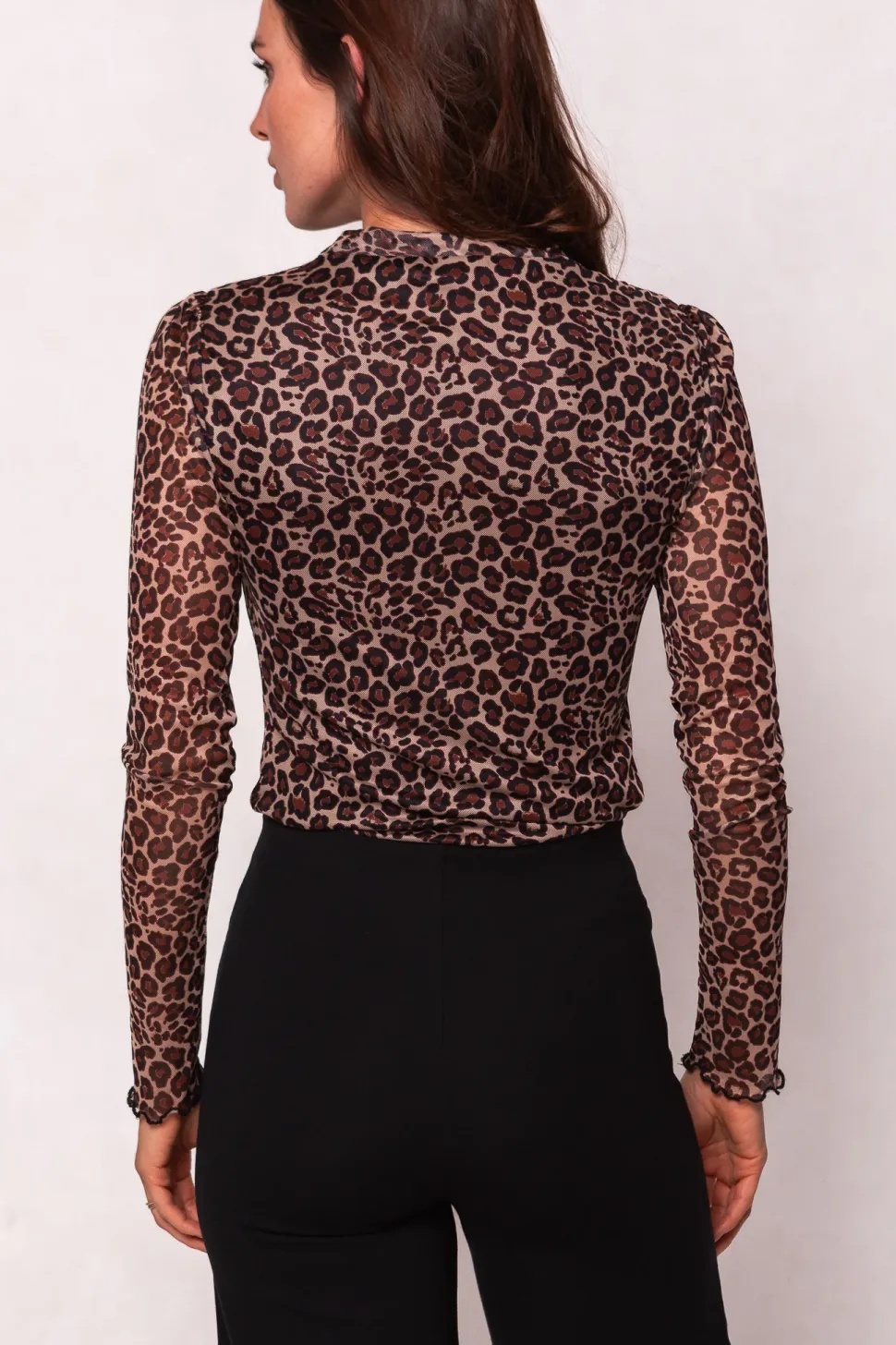 Ava Long Sleeve Top in Leopard