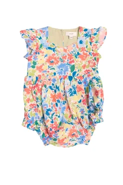 Baby Ada Romper in Vibrant Yarrow Print