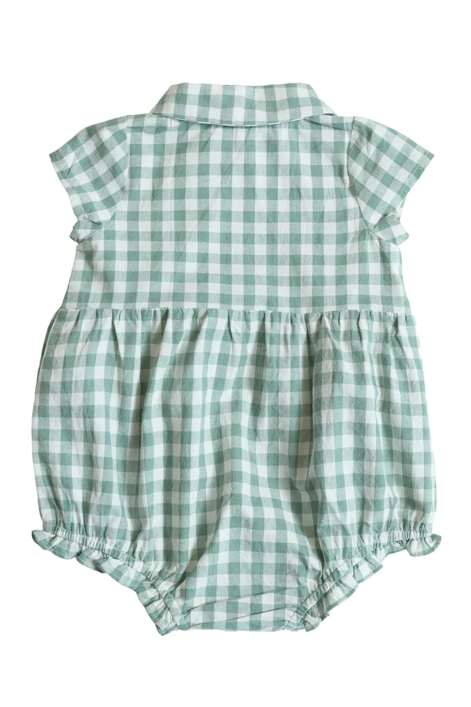 Baby Amber Romper in Sage Gingham