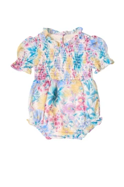 Baby Cordelia Romper in Pretty Plumeria