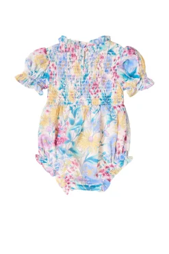 Baby Cordelia Romper in Pretty Plumeria