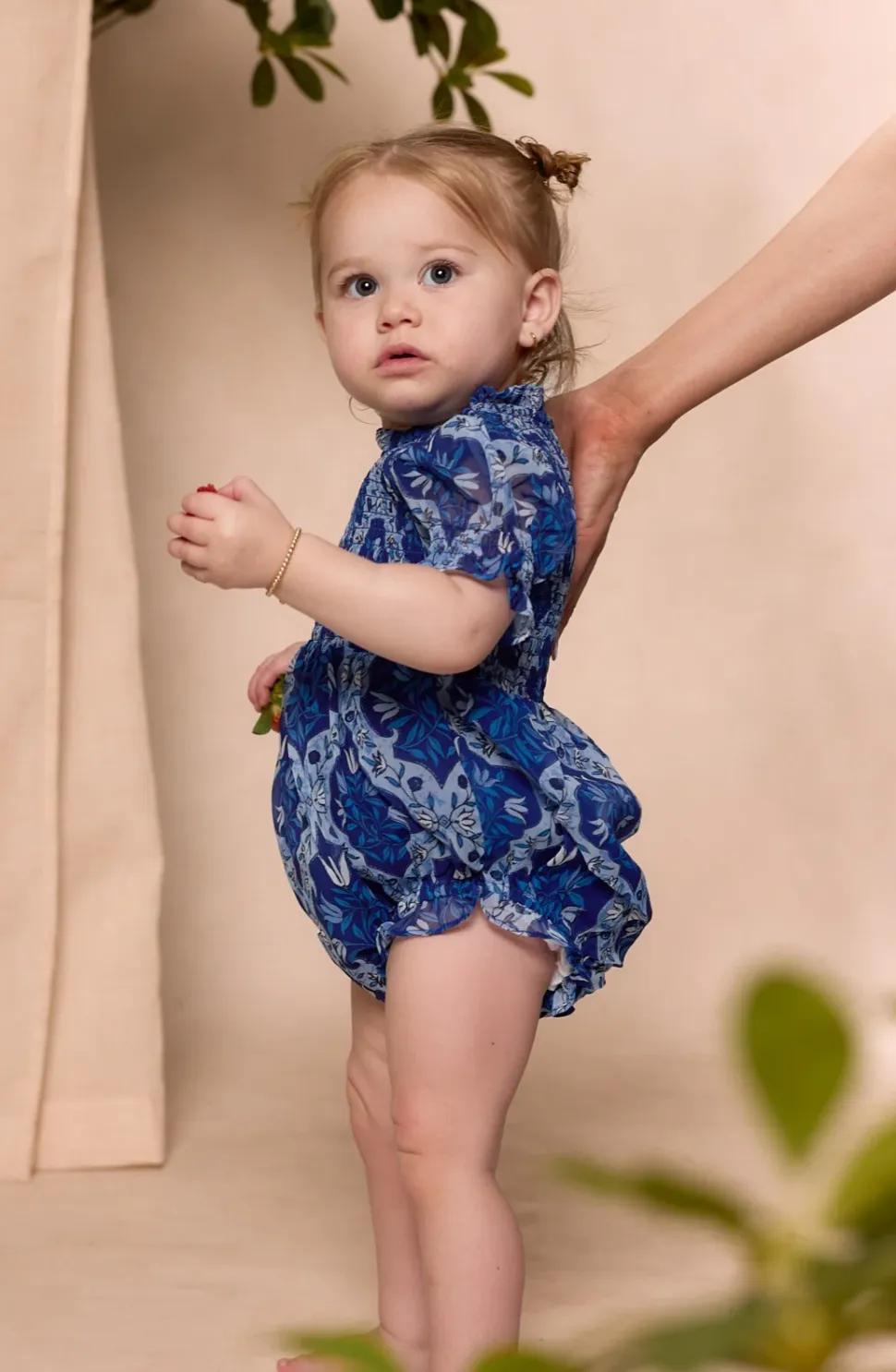 Baby Cordelia Romper in Trellis Foulard
