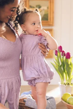 Baby Emmi Romper in Lilac