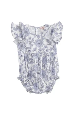 Baby Hattie Romper in Blue Floral