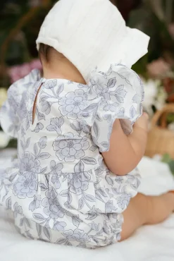 Baby Hattie Romper in Blue Floral