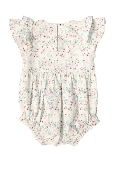 Baby Hattie Romper in Pansy Trellis