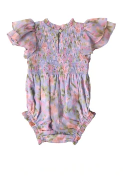 Baby Lottie Romper in Vibrant English Garden