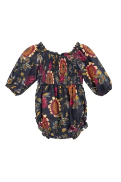 Baby Madeline Romper in Moody Sunflower