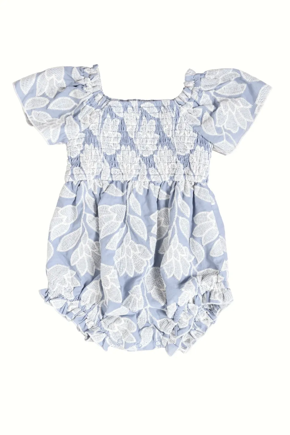 Baby Ophelia Romper in Mosaic Embroidery