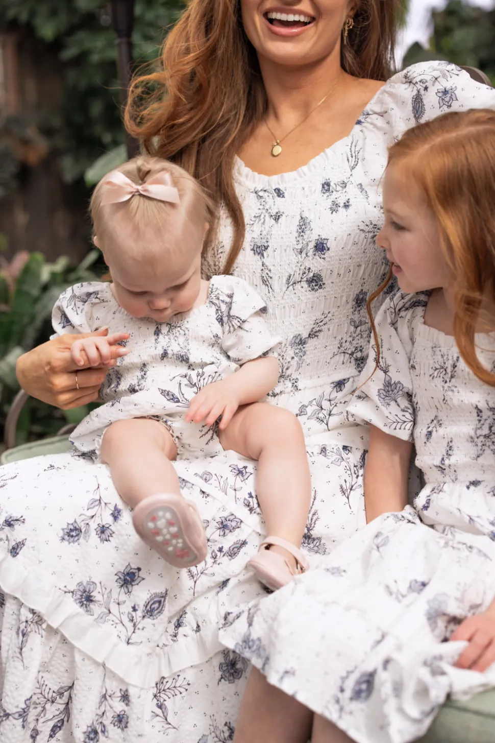 Baby Roselyn Romper in Blue Enchanted Floral