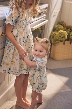 Baby Sophia Romper in Blue Bouquet