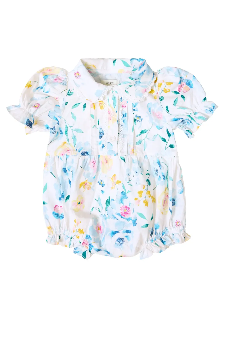 Baby Sophia Romper in Blue Bouquet