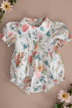 Baby Sophia Romper in Countryside Peony Blossom