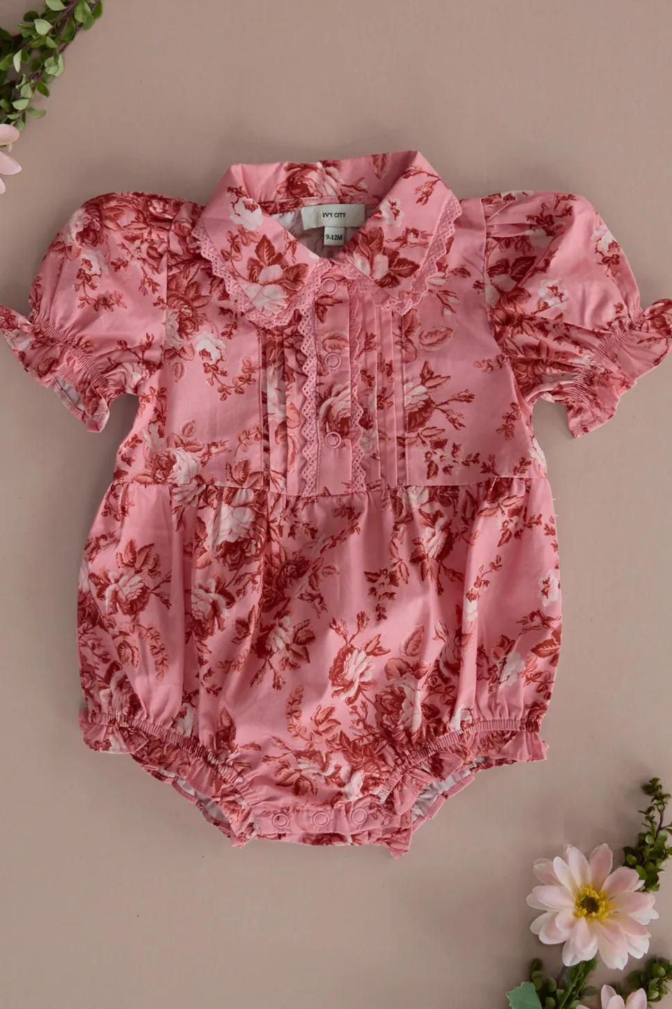 Baby Sophia Romper in Desert Heritage Rose