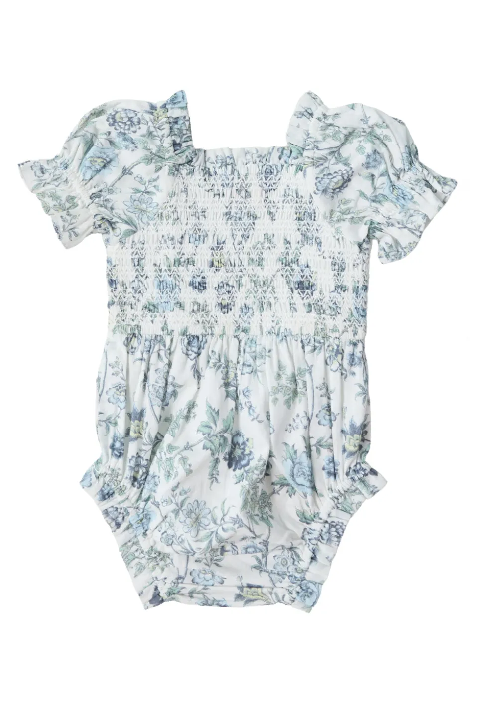 Baby Valencia Romper in Ivory Climbing Vine Bloom