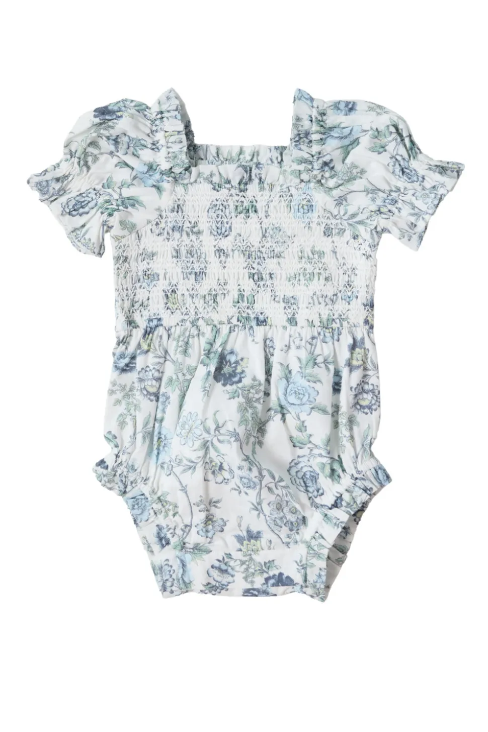 Baby Valencia Romper in Ivory Climbing Vine Bloom