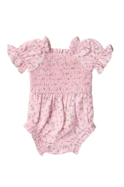 Baby Valencia Romper in Pink Ditsy Floral