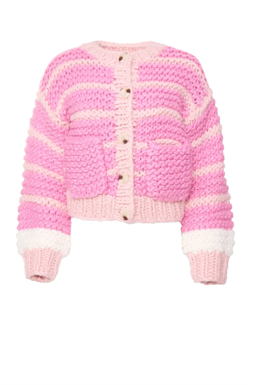 Bailey Cardigan in Pink Stripes
