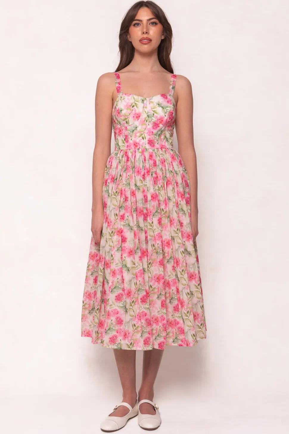 Ballerina Tank Dress in Pink Floral
