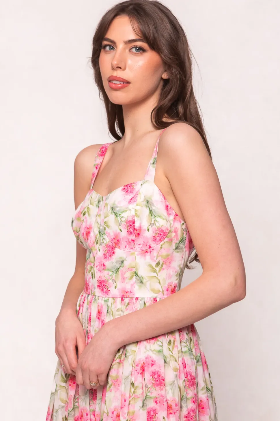 Ballerina Tank Dress in Pink Floral