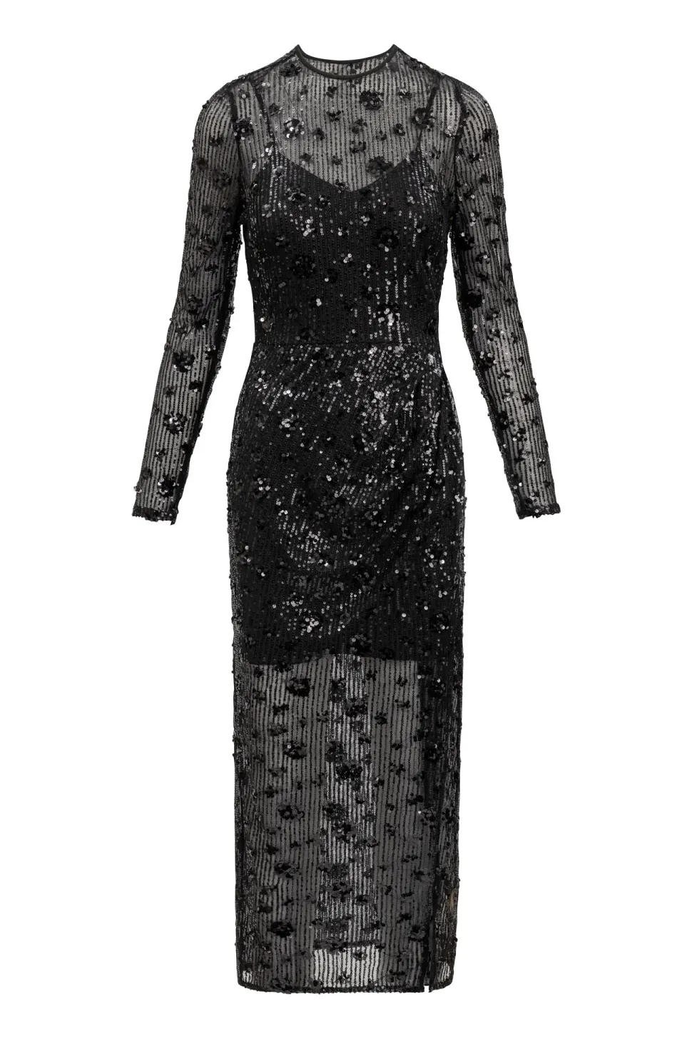 Belinda Dress in Black Sequin