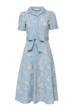Bennett Dress in Cream Embroidery