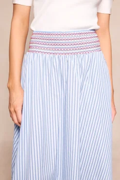 Bluebell Skirt in Blue & White Stripes