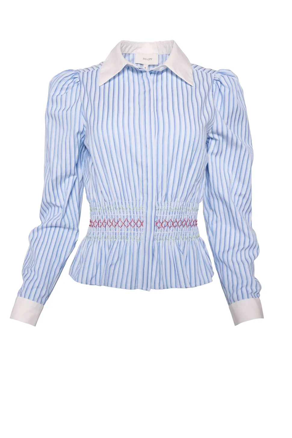 Bluebell Top in Blue & White Stripes