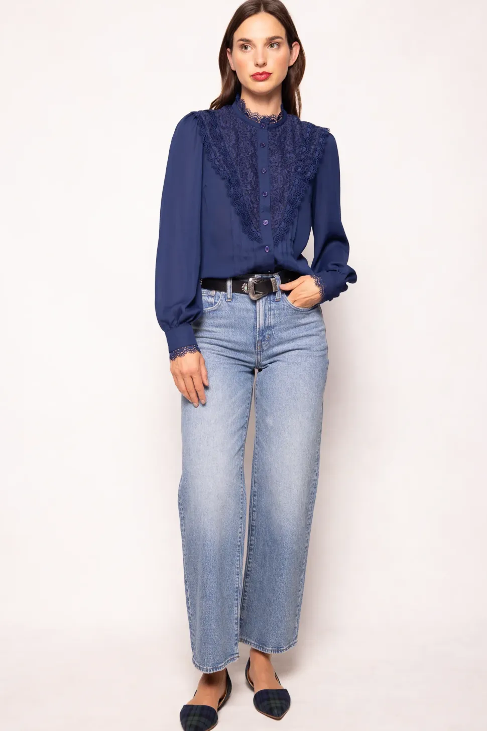 Blythe Blouse in Navy