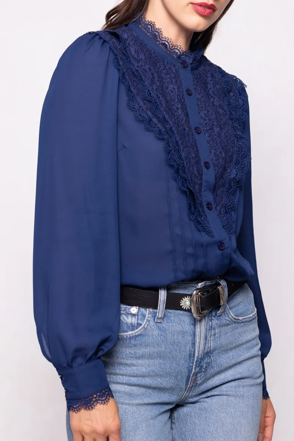 Blythe Blouse in Navy