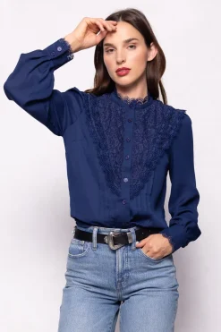 Blythe Blouse in Navy