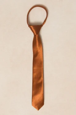 Boys Max Tie in Amber Satin