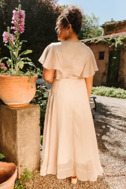 Callie Dress in Champagne Chiffon