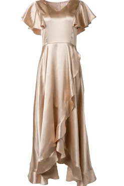 Callie Dress in Champagne Satin
