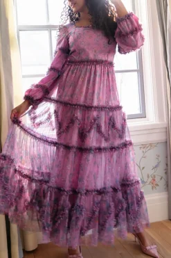 Catherine Dress in Climbing Vine Bloom