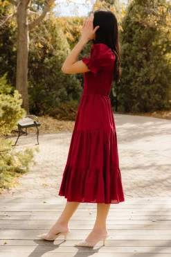 Cordelia Dress in Burgundy