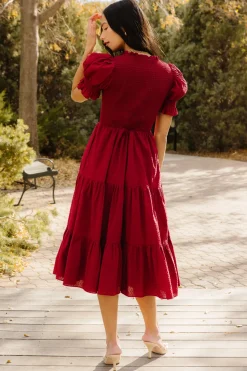 Cordelia Dress in Burgundy